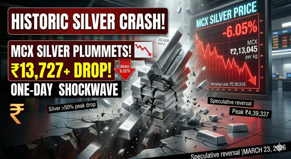 Gold price today March 23 2026 - MCX gold rate crashes 8 percent in India